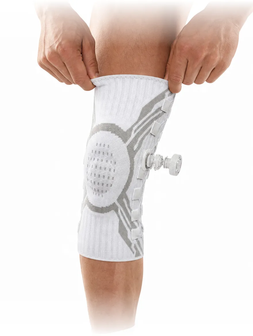 Slide the brace on